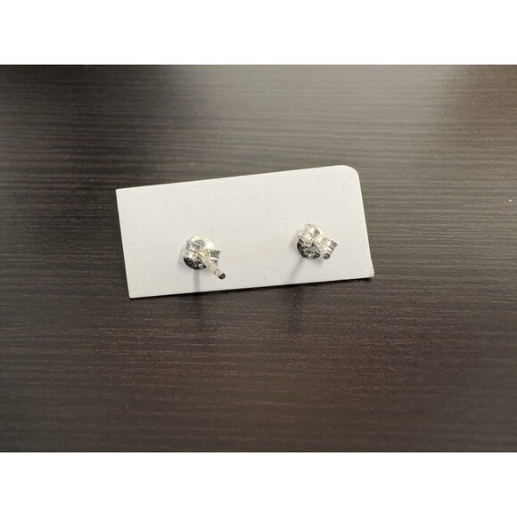 Petite 925 Solid Sterling Silver Genuine Amethyst Bezel Set Post Earrings - Picture 11 of 12